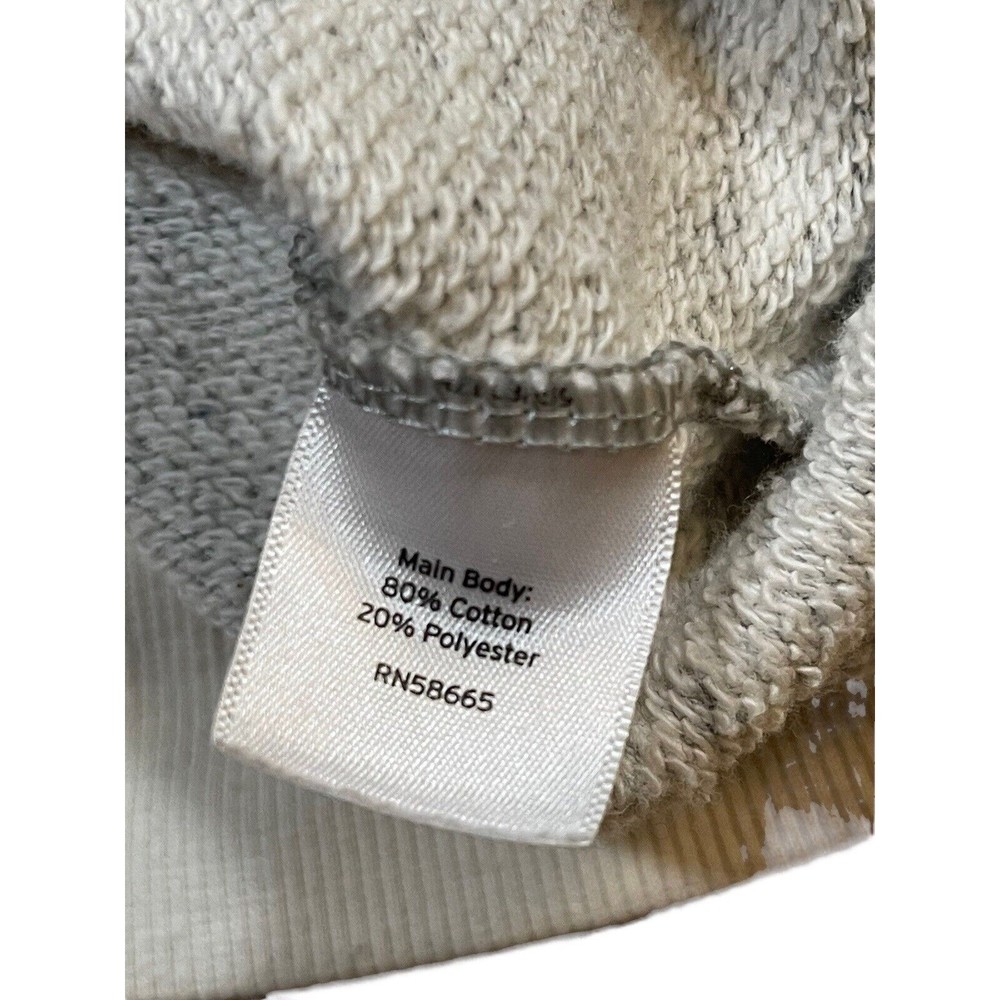 Z By Zella Sweatshirt Women's Size M Gray/White Cotton‎ Long Sleeve Round Neck - Picture 8 of 10